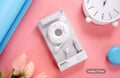 Q17 Macaron Donut Cartoon Earphone in white with green ear cups, over-ear wired headset with 3.5mm plug