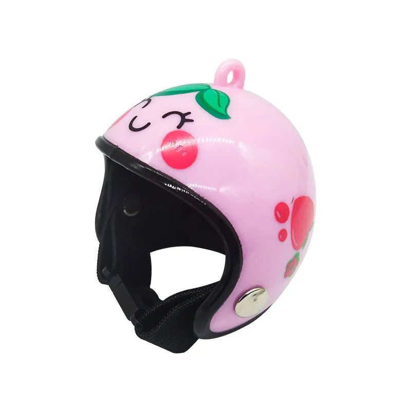 Plastic chicken helmet with colourful designs for poultry costume and photography use