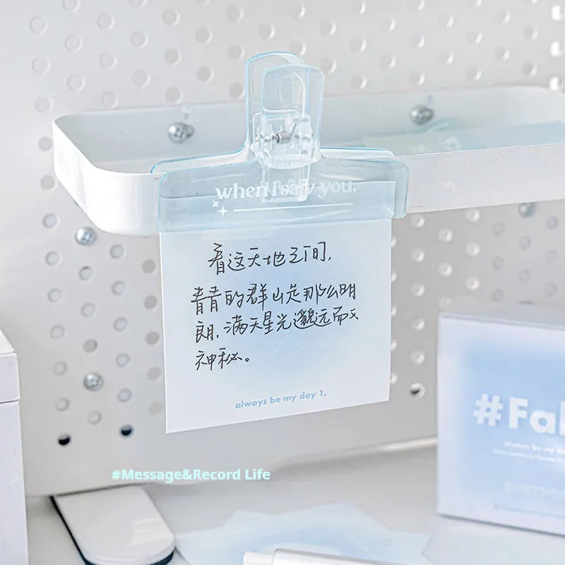 Square 70mm multifunctional notepad with gradient parchment paper in blush, green, purple, and blue colour options