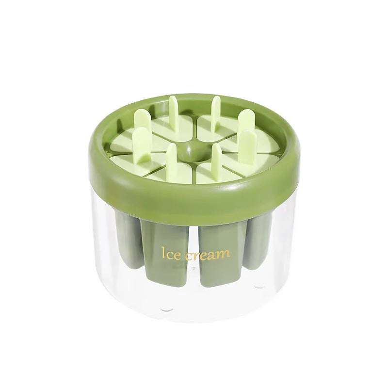 Popsicle ice cream mould in orange plastic, 13.2cm square, for making homemade frozen lollies
