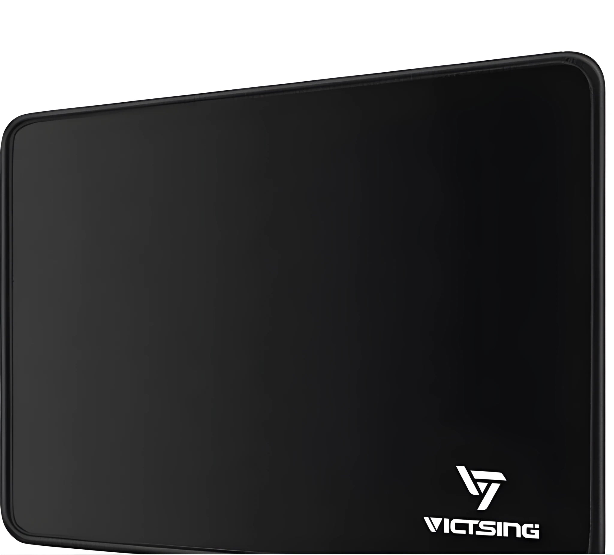 Black rubber gaming desk mat showing textured surface and 5mm thickness
