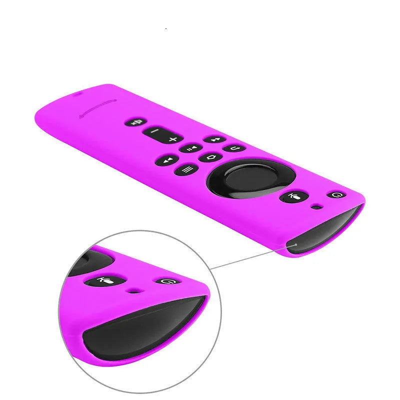 Silicone protective case for Stick 4K remote, black colour, with cut-outs for buttons
