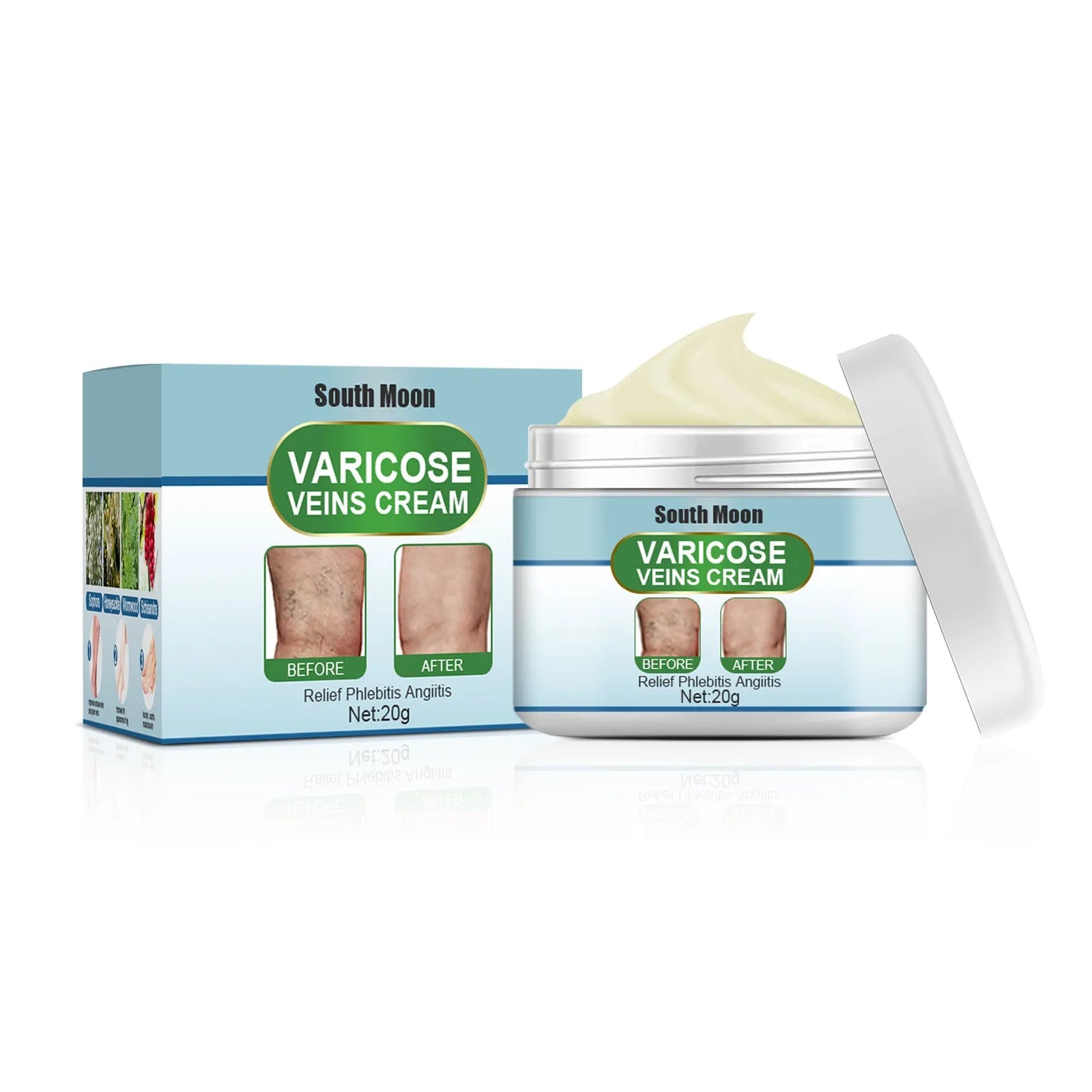 20g tube of vein repair cream for earthworm leg and green tendon bulge relief.