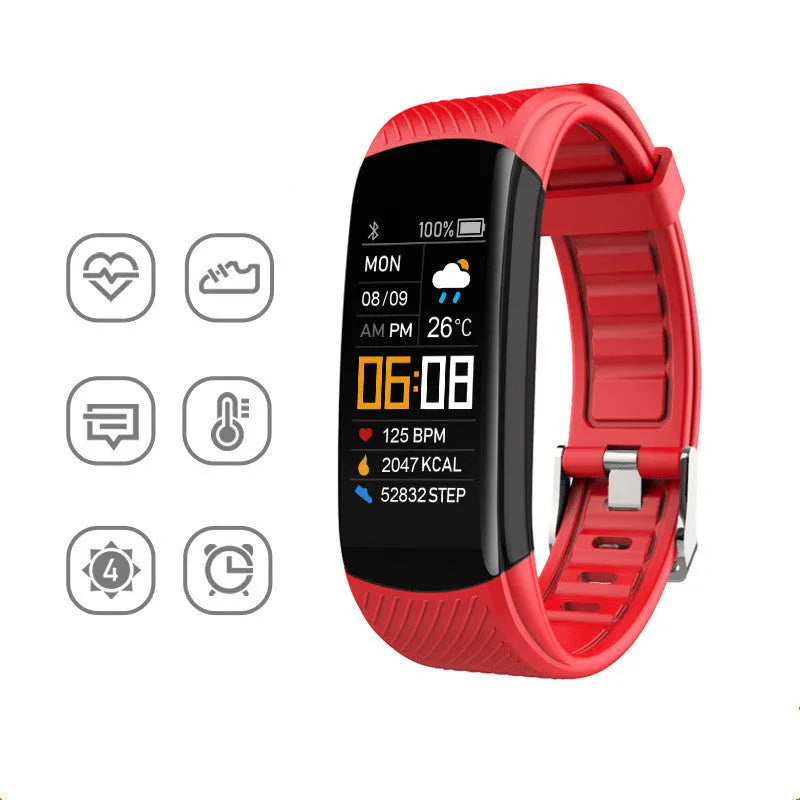C5S smart fitness bracelet with a black TPU strap and a 0.96-inch touchscreen display.