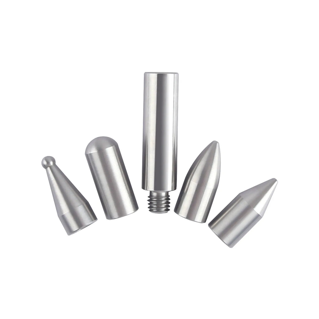 Three-piece alloy steel car dent repair tool set with a hook and crowbar on a workbench.