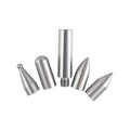 Three-piece alloy steel car dent repair tool set with a hook and crowbar on a workbench.
