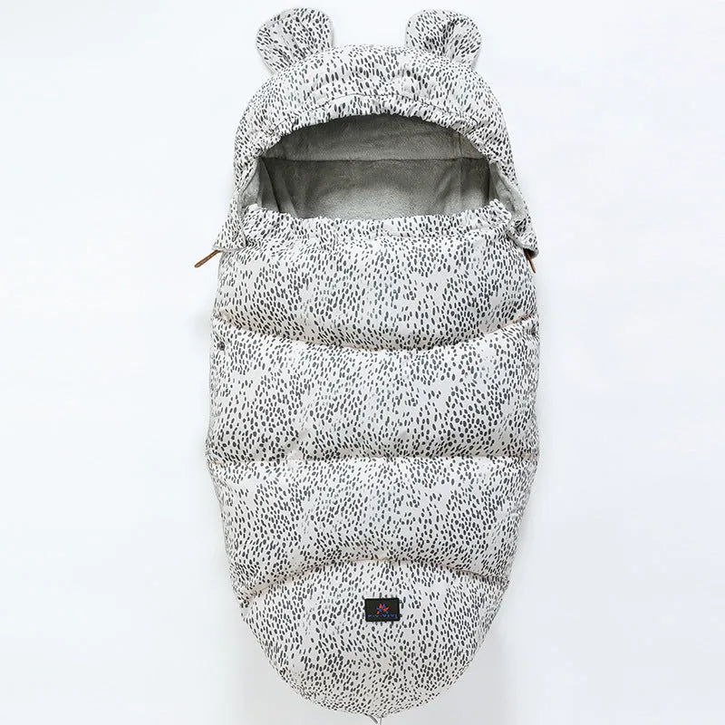 100cm cotton blend baby stroller sleeping bag in silkworm cocoon style on a pram