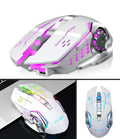 Black and white wireless silent charging mouse with 2400dpi resolution for laptop computers