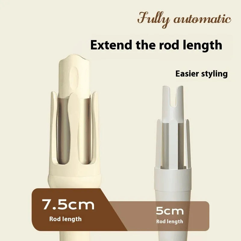 White and Chigo brand automatic hair curler with a 32mm barrel on a table.