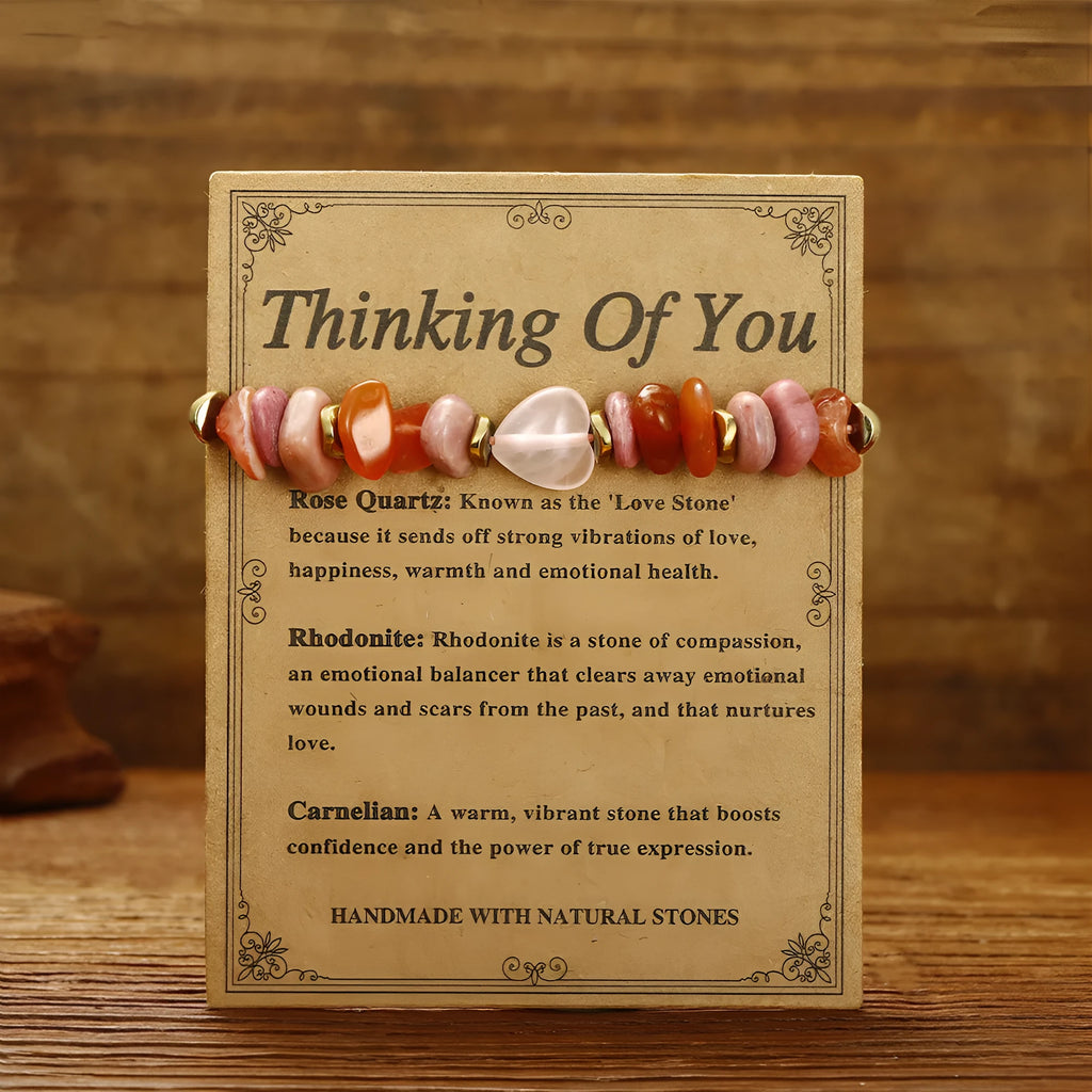 Handmade geometric stone bead bracelet for women showing detailed bead construction