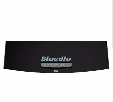 Bluedio BS-5 mini Bluetooth speaker in black, compact portable design with 3D stereo sound