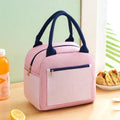 Aluminium foil insulated lunch bag in oxford cloth, shown in blue colour
