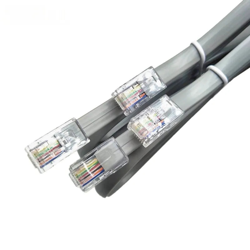 Silver grey CAT6 Ethernet cable 2 metres long with RJ-45 connectors