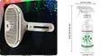 White ABS self-cleaning pet comb with misting function, 20cm, on a light background