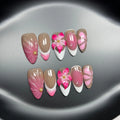 French style lily fluid ice flower three-dimensional plastic nail armour set in assorted colours