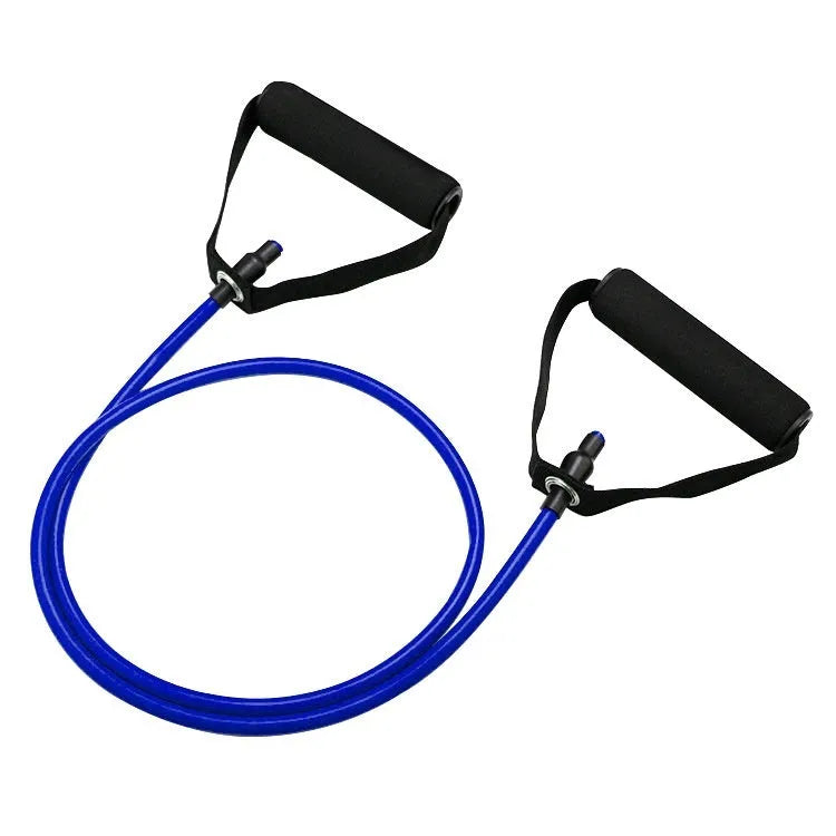 Adjustable chest expander with five colour-coded resistance levels for home fitness training