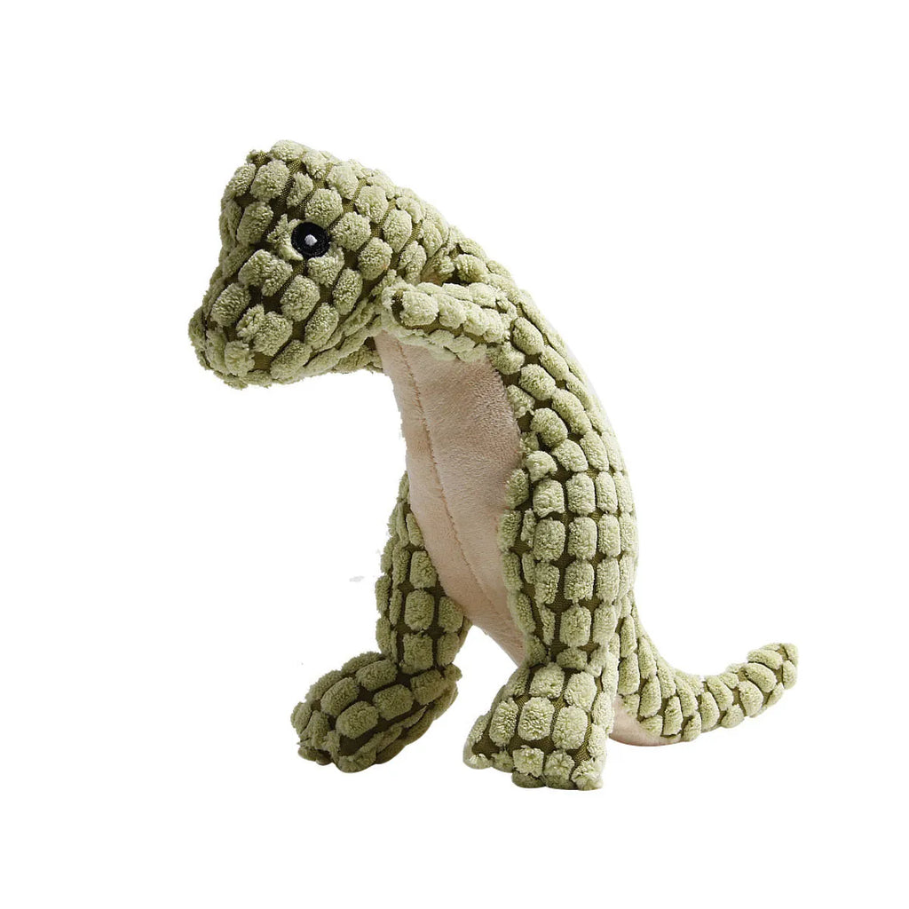 Sound-making bite-resistant dog toy in grey, green and orange colour options
