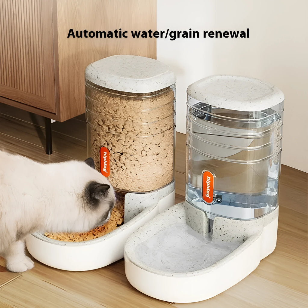 Automatic pet drinker with 3.8L capacity in blue, green, grey, or pink colours for dogs and cats