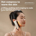 Electric Gua Sha plate facial massage tool with golden brass or stone finish
