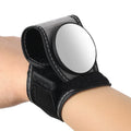 Black nylon bicycle wrist rear-view mirror with quick-fit attachment for handlebars or wrist