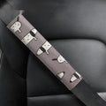 Cute Dachshund cartoon design artificial leather car seat belt shoulder cover.