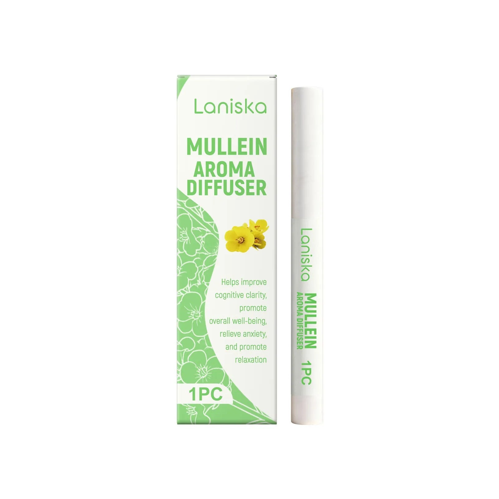 Verbascum Thapsus aromatherapy breathing stick in standard specification for universal skin type body care
