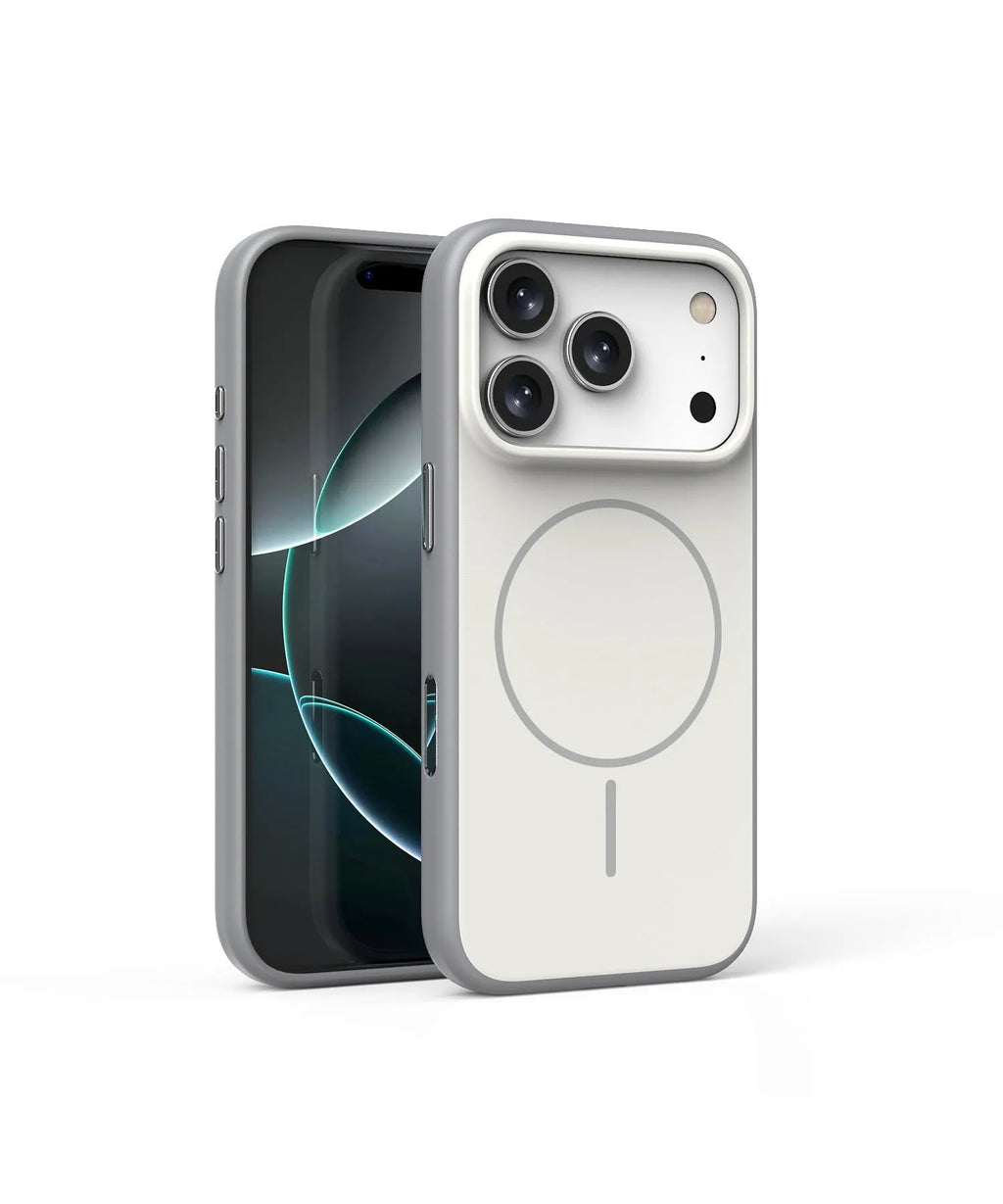 Frosted matte magnetic protective case for iPhone 17 in various colours showing anti-fingerprint surface