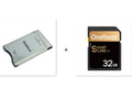 SD to PCMCIA adapter card with stainless steel housing and 32GB SD card for Mercedes-Benz cars