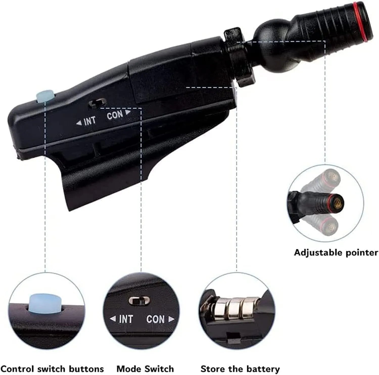 Black golf putter laser aiming instrument for putting alignment improvement