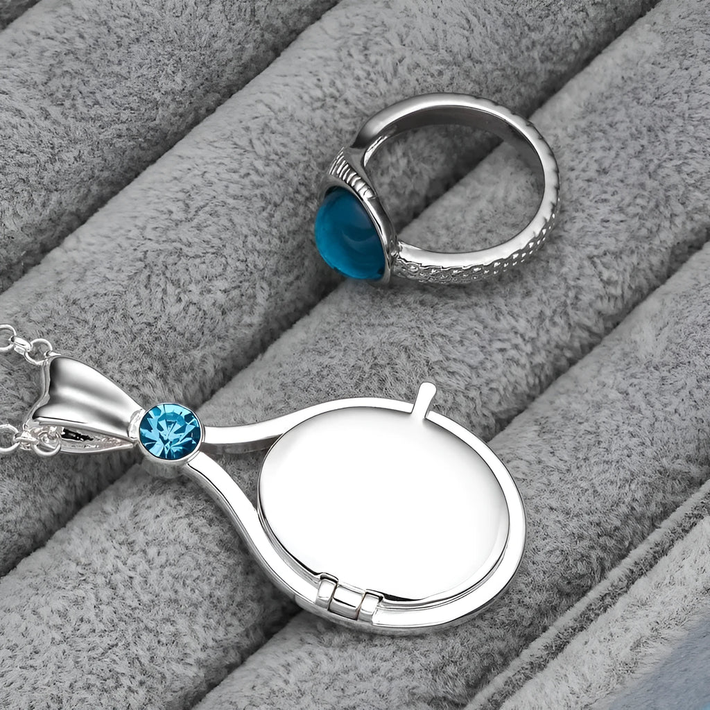 Mermaid-themed imitation pearl ring in classic style, available in sizes 7, 8 and 9