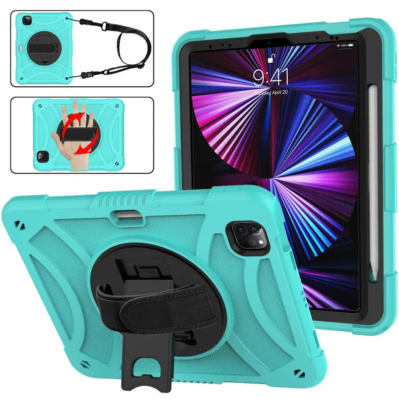 iPad rotating bracket strap silicone protective case with magnetic suction in multiple colour options