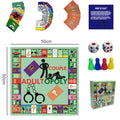 Paper couple board game set with puzzle cards for interactive play
