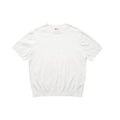 Fanio solid colour velvet short-sleeved T-shirt in black, grey, or off white.