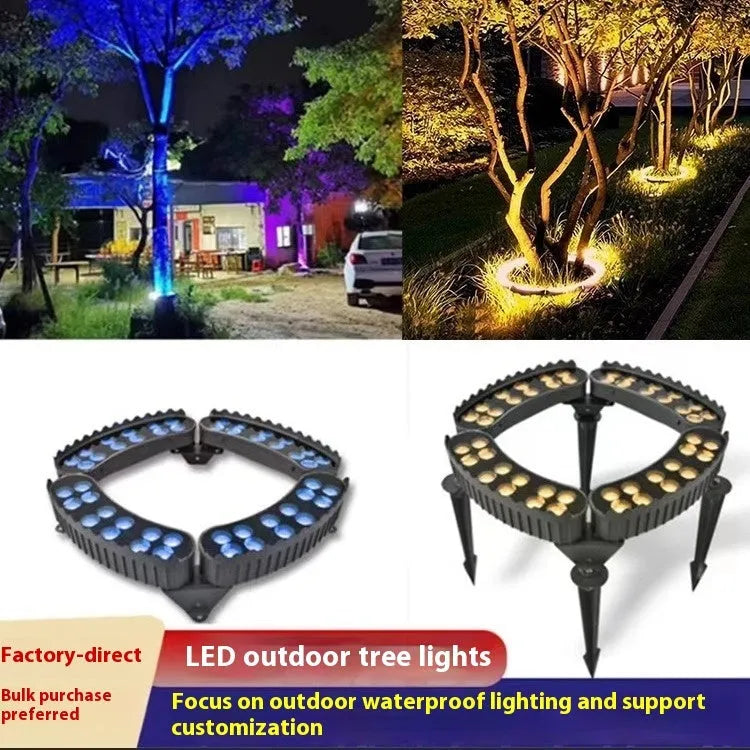 LED tree lamp with aluminium shell, IP65 outdoor rating, 22 x 7.5cm, five heads or six heads