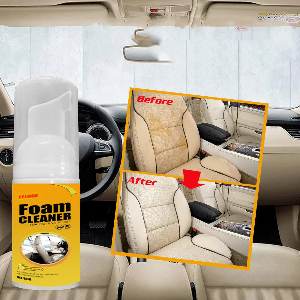 30ml multi-purpose foam cleaner canister, 112*35mm, for car ceiling seat and upholstery cleaning