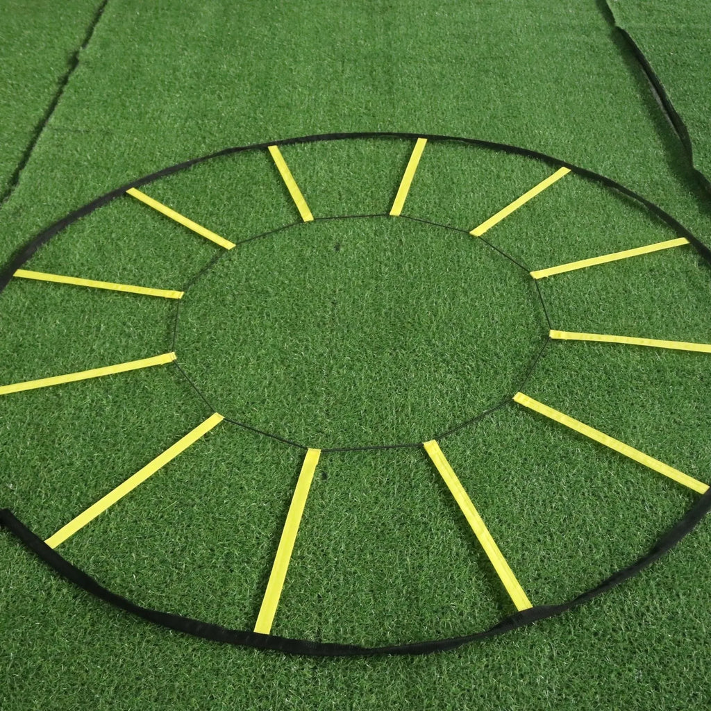 Black and yellow ABS training ladder for football agility drills, nine-grid option