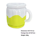 Yellow PVC inflatable ice bucket for cooling beer steins at outdoor events