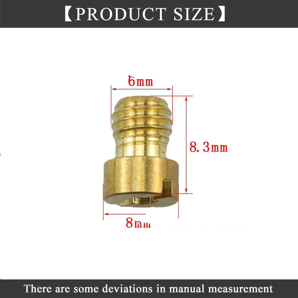 Brass carburettor main jet with M6 threads for Derotto PHBN PHVA models