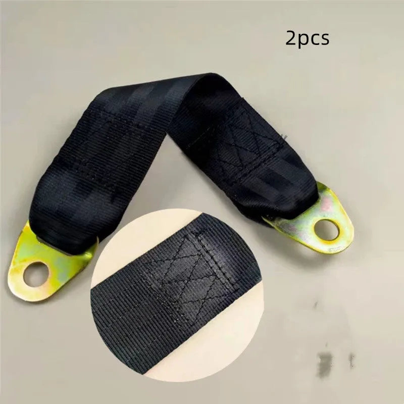 White polyester door latch and door stop belt fixing strap with screws and nuts