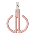 Grey cat nail clippers with ABS handle and 3CR13 blade on a light background