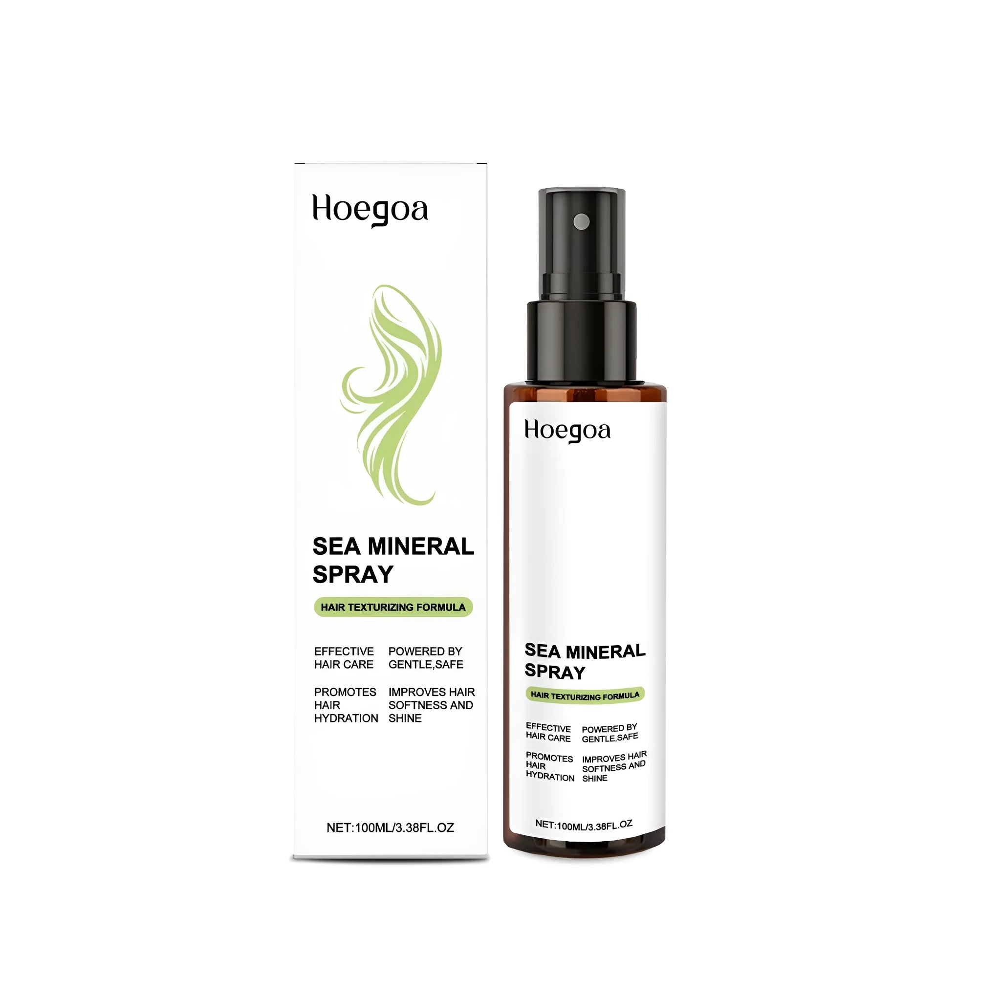 100ml bottle of Ocean Moisturising Hair Care Spray with spray nozzle.