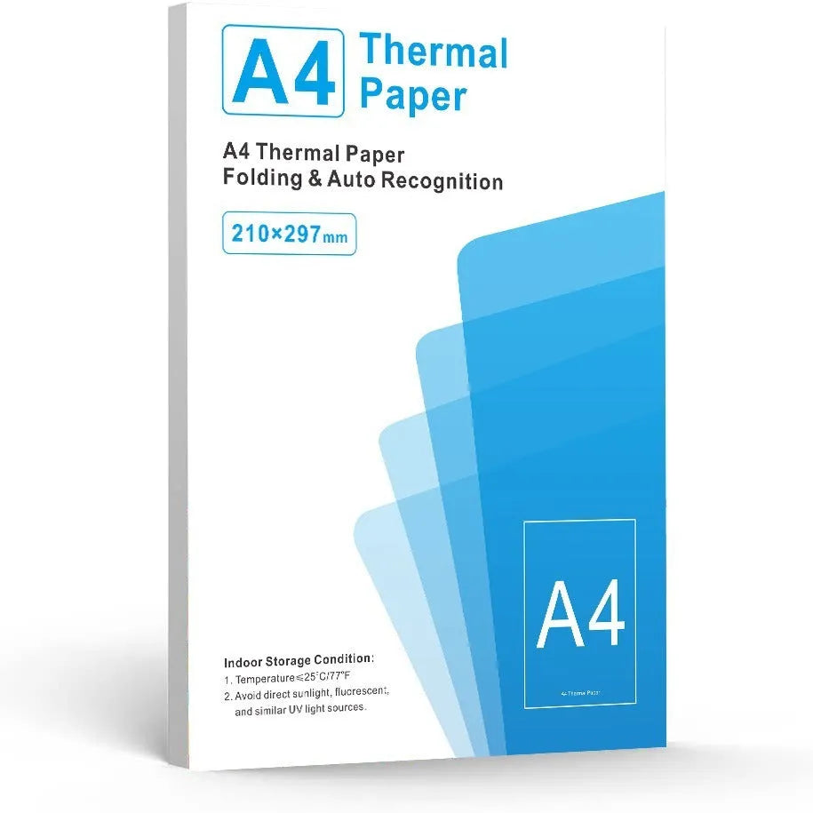 White A4 thermal paper for portable thermal printers with quick-drying properties
