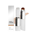 Foundation make-up stick in clear non-stuck powder formula, shown in three colours: Ivory White, Natural, and Deep Flesh.