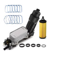 Chrysler engine oil filter seat with ABS construction and oil cooling channels for part numbers 5184294AE 5184331AC