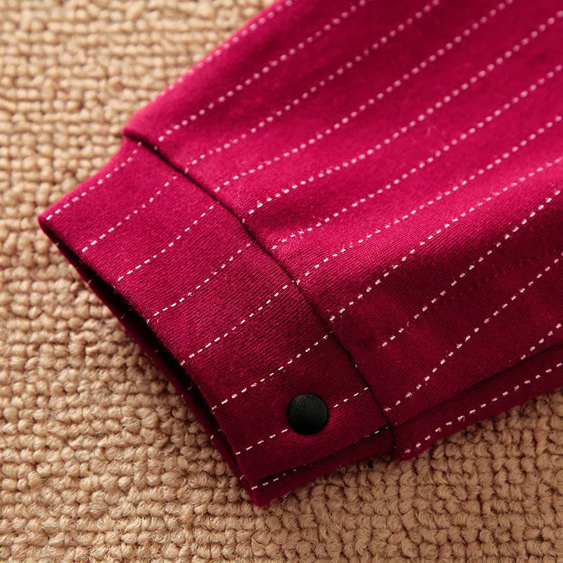 Baby boy gentleman jumpsuit in wine red with long sleeves and single-breasted closure