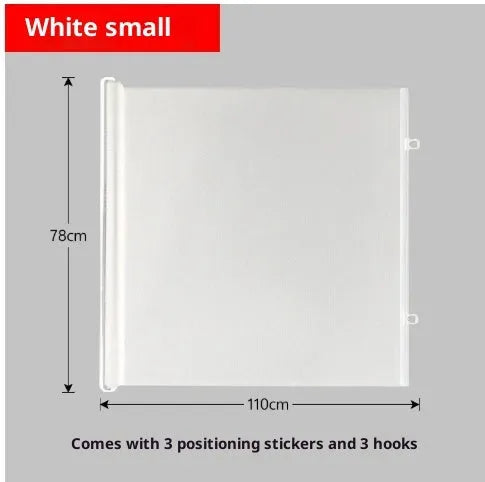 Automatic telescopic pet fence barrier in white large size 130x78cm for doorway