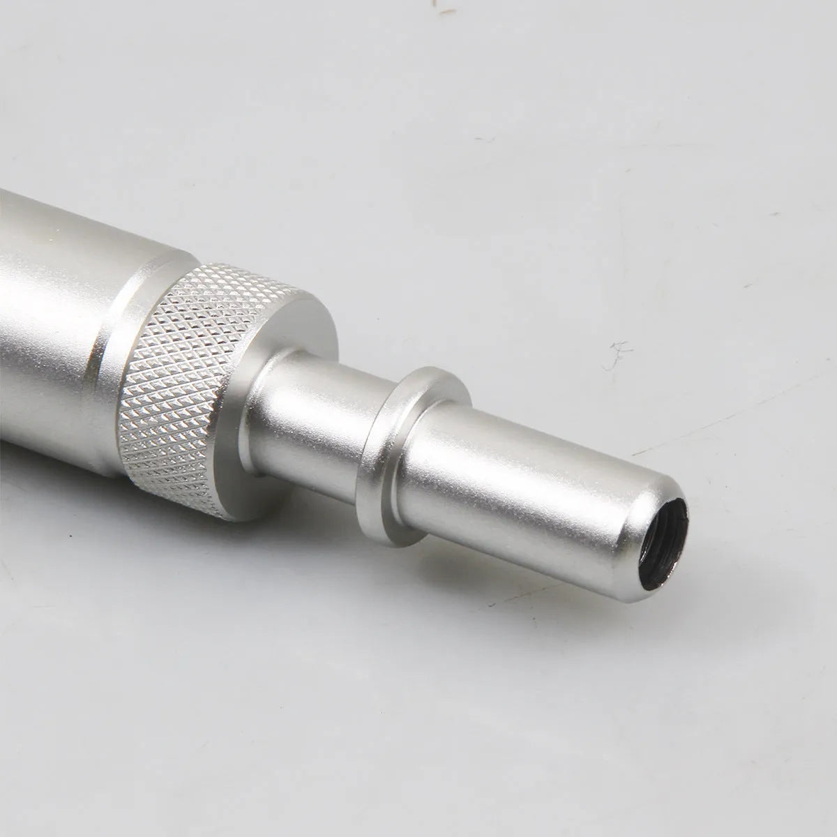 Silver metal transmission refuelling joint adapter tool for VAS6262-9 compatibility.