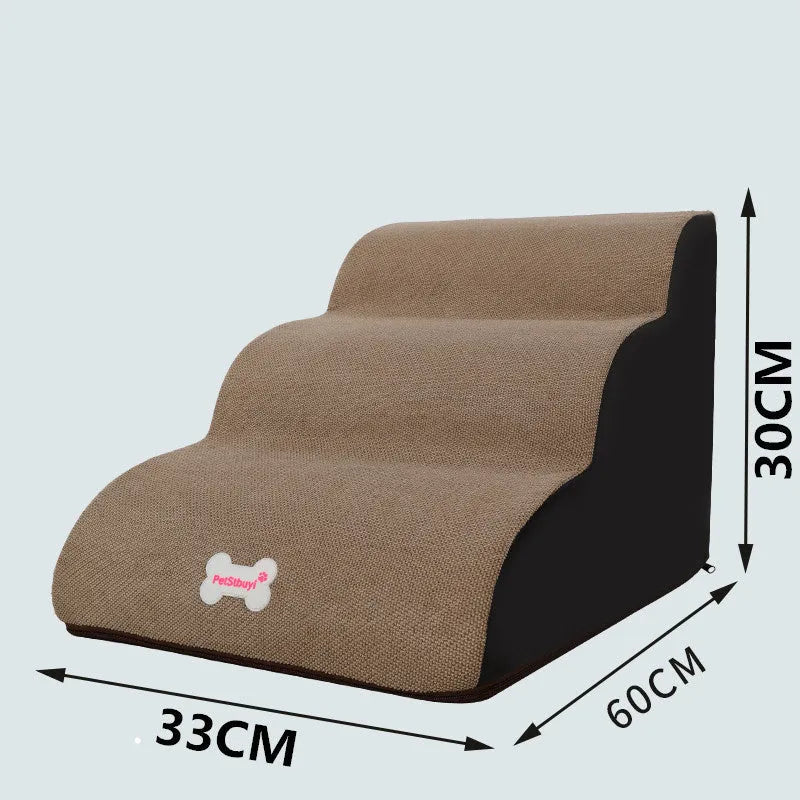 Small cloth dog climbing ladder slope cushion with sponge steps in gradient colours