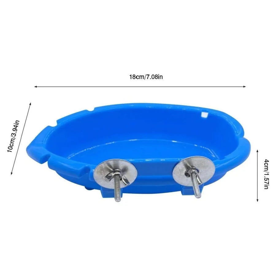 Small plastic multifunctional feeder bird bathtub with 10 balls for pet birds