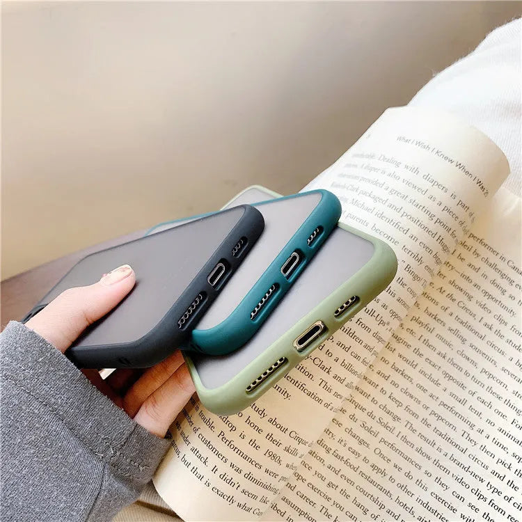Frosted transparent TPU silicone phone case back cover for iPhone 11 in blue colour